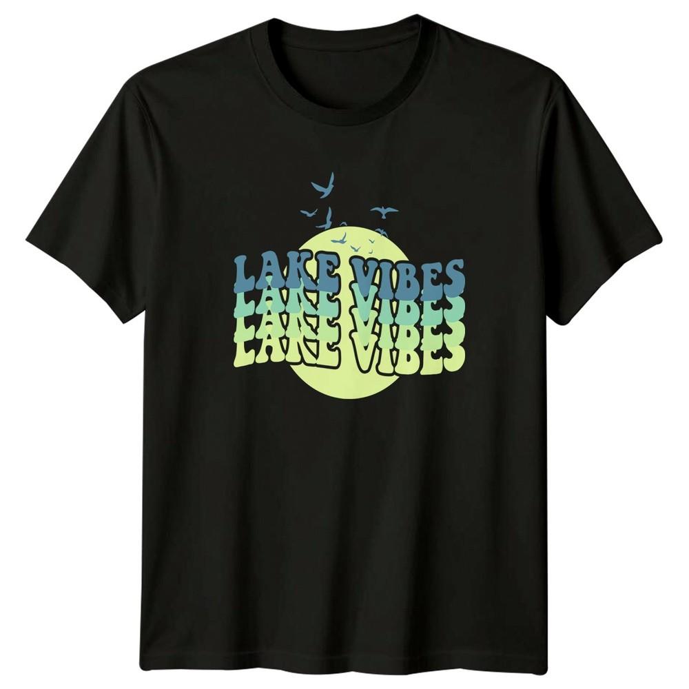 Lake Vibes Unisexs TShirt Lake Life Outdoor Recreation Gift For Him