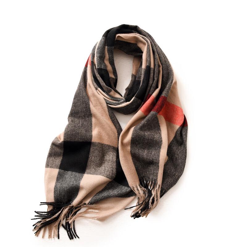 Fumaide Winter Plaid Tassel Scarf
