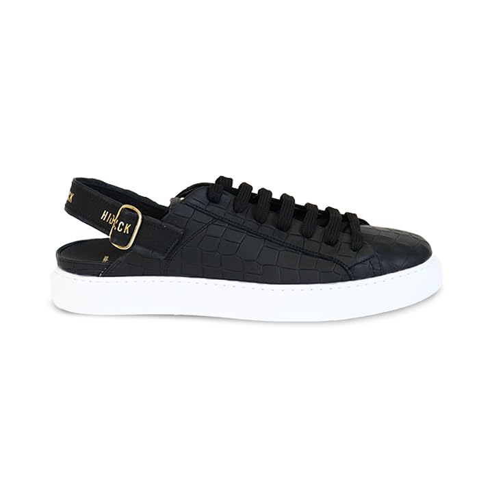 

and Croco Low Cut BLACK WHITE [Hide Jack] Men s Sneakers, Genuine, Sharp, Casual, Standout, Men s Brand, Present, Leather, Cowhide, Essence, Sabot,