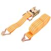 2 Set Heavy Duty Strap 8MX35MM Orange Cargo Tie Down Straps 1.5 Inch Ratchet Tensioner with 2 J