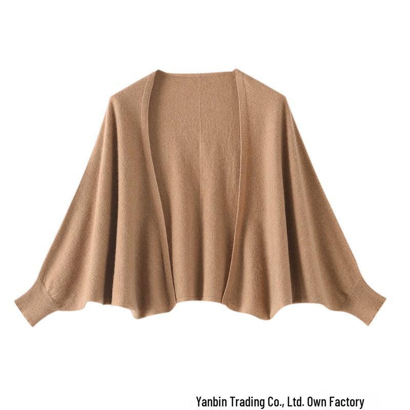 Chal de punto de cachemira para mujer - Color liso Otoño/Invierno Capa Prendas de abrigo