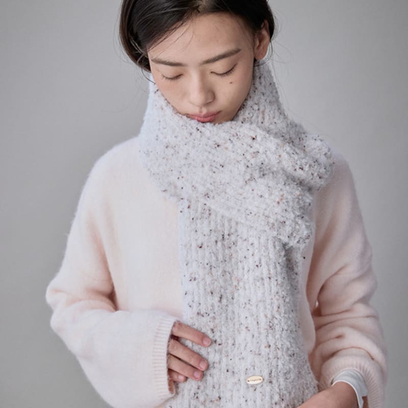 COQUET Fleury Boucle Bokashi Wollschal Oatmeal Melange