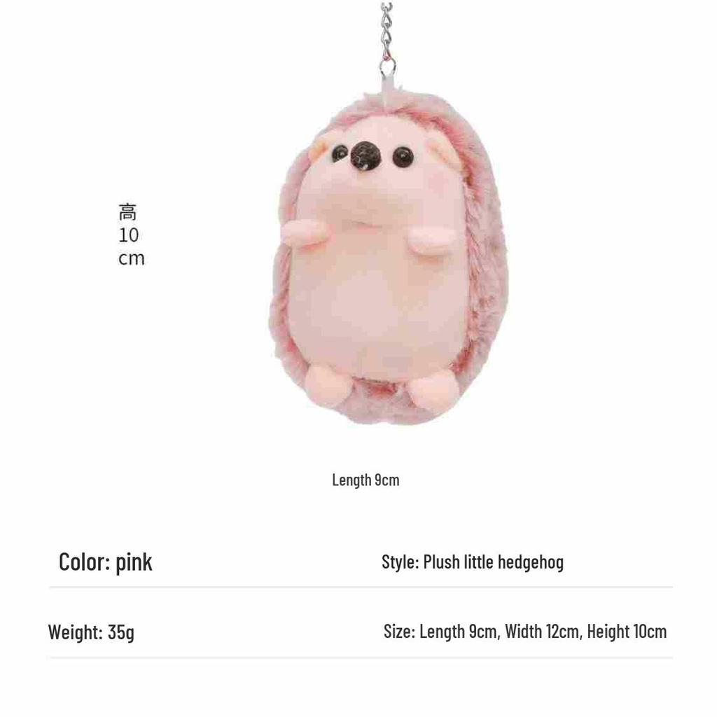 Adorable Hedgehog Plush Keychain Backpack Pendant Doll