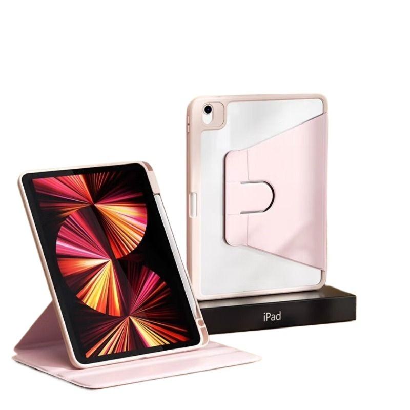 Rotating Protective Case for IPad 10.2 with Pen Slot, Acrylic Case for IPad 11 Pro, Best-selling Air 6 Leather Case.
