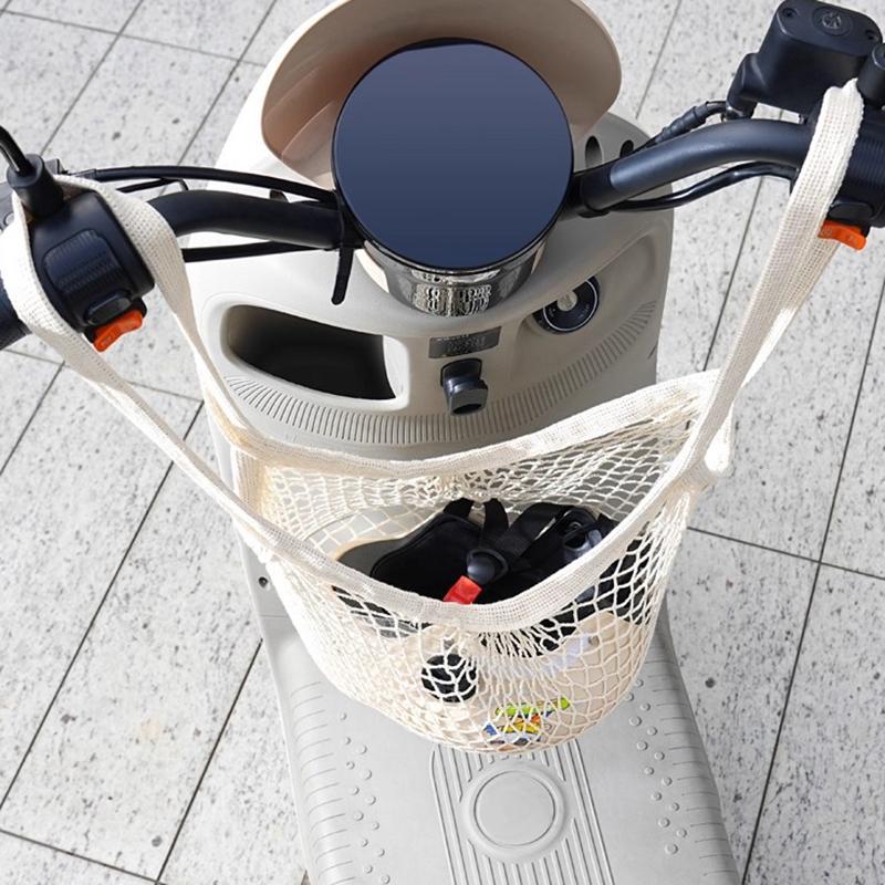 Motorcycle Helmets Luggage Net Scooter Storage Mesh Bag MTB Cycling Handlebar Tube Hanging Baggage Bag Motorcycle Accessories