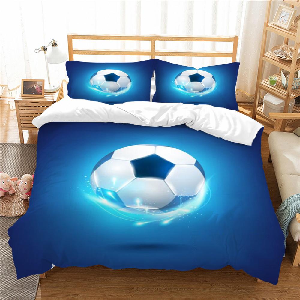 3D Bedding Set Comforter Duvet Cover Charming Football Printing Bed Quilt Cover Pillowcase Microfiber Home Textiles