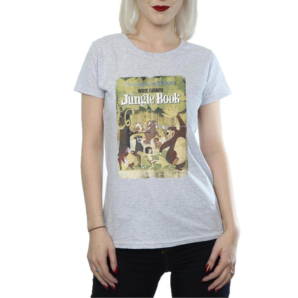Disney Womens/Ladies The Jungle Book Retro Poster Cotton T-Shirt