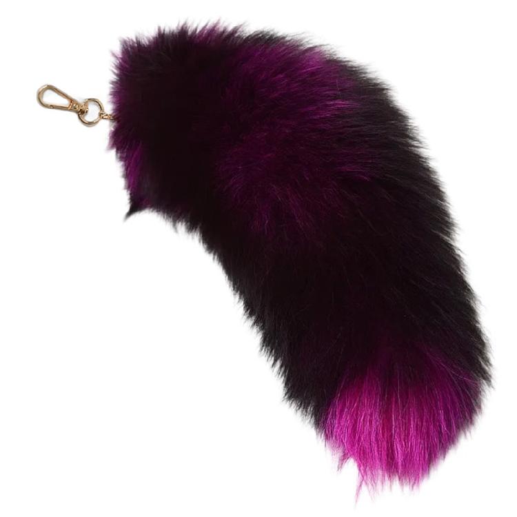 Llavero Colgante Cola de Zorro de Peluche Llavero de Cola de Animal Encanto Cadenas para Llaves de Coche Decoración de Bolso