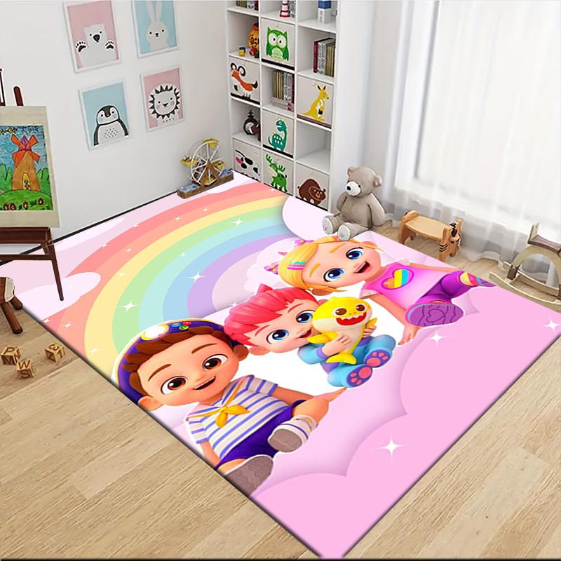1 ks Kobercový kobereček Baby Shark Family Adventure Přizpůsobitelný Měkký Omyvatelný Protiskluzový Domácí Obývací Pokoj Podložky pod Pohovku Personalizovaný Kobereček 0917306
