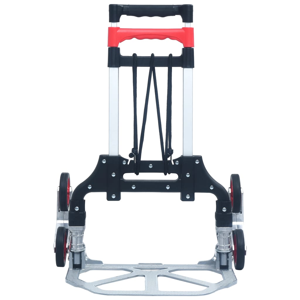 Vidaxl Foldable Stair Climbing Trolley, 70 Kg, Aluminum, Silver