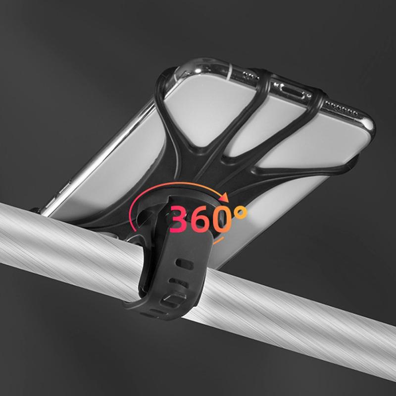 360° drehbarer Silikon Fahrrad Handyhalter Balance Scooter Motorrad Ständer Halterung GPS Halter für iPhone 11 Xiaomi 10 Huawei P40