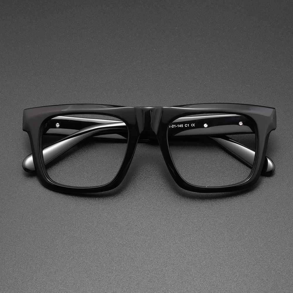 

Popular Plate Square Sunglasses Acetate Eyeglasses frames High-Quality Eyewear Minimalist Matching Anti-blue Light Eyewear Men