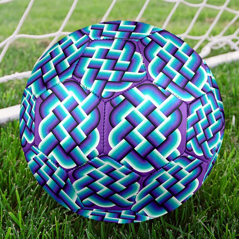 1pc Colorful Knot Size 5 Soccer Ball Professional Match Training Football Indoor &Outdoor Sports Ball Lightweight Durable c6535