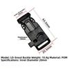 4pcs Black Side Release Buckle 14mm/15mm/16mm/20mm 550 Paracord Buckle New Bracelet Strap Buckle