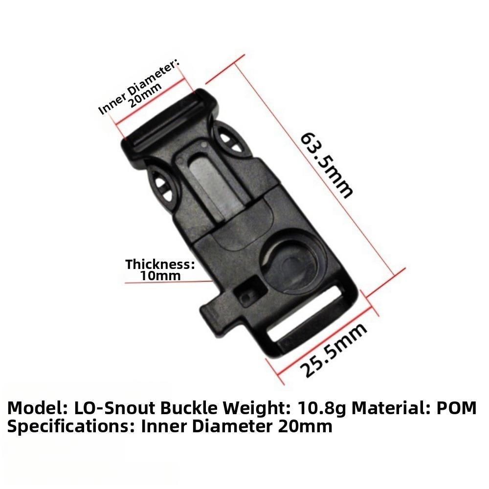 4pcs Black Side Release Buckle 14mm/15mm/16mm/20mm 550 Paracord Buckle New Bracelet Strap Buckle