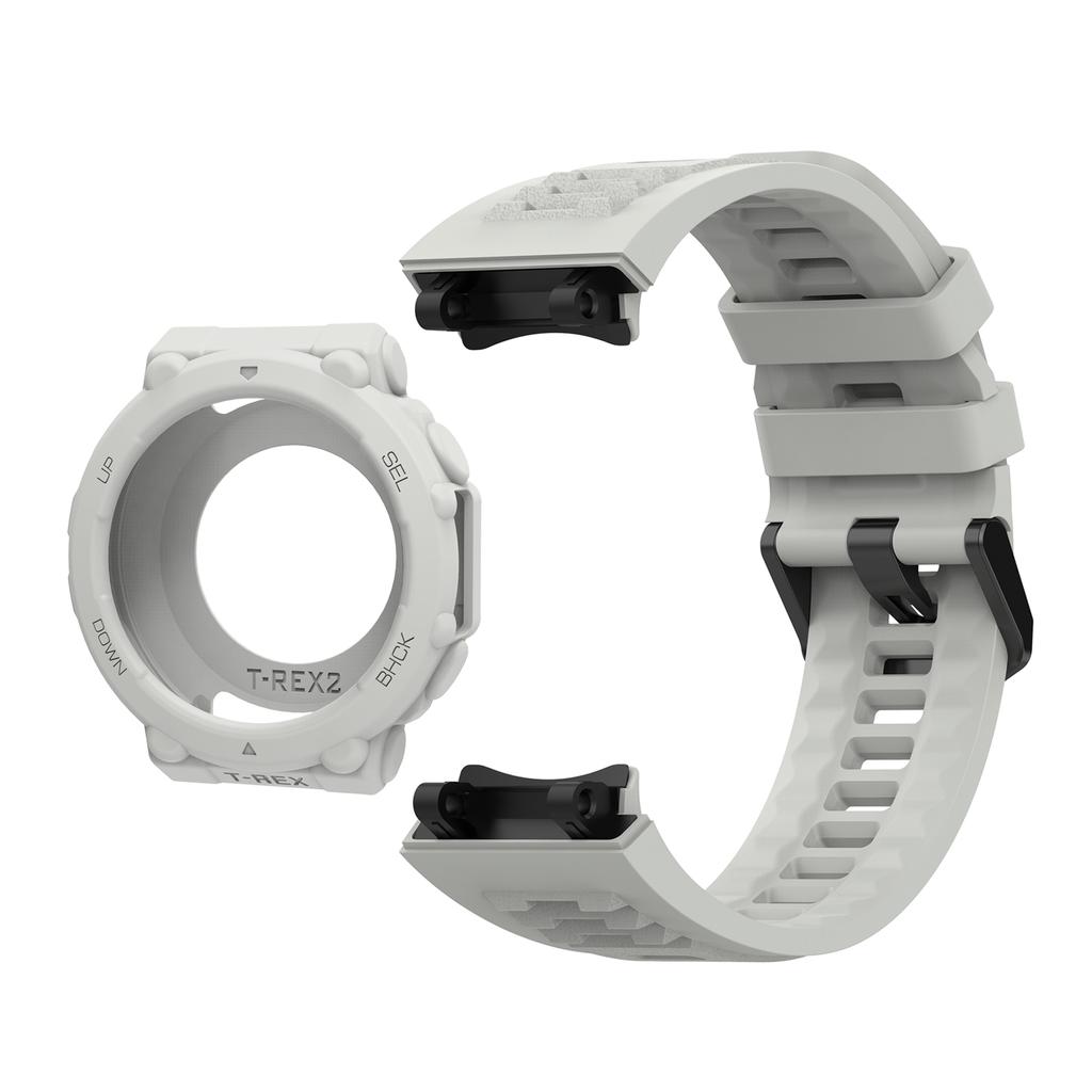 Silicone WatchStrap For Huami Amazfit T-Rex 2 SmartWatch Band Bracelet Soprt Wristband For Amazfit T Rex2 Strap belt&Case