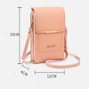 Women Fashion Touch Screen Lock Cell Phone Bag Women's Mobile Phone Card Holder Crossbody Shoulder Bag Money Pockets Small Bags
