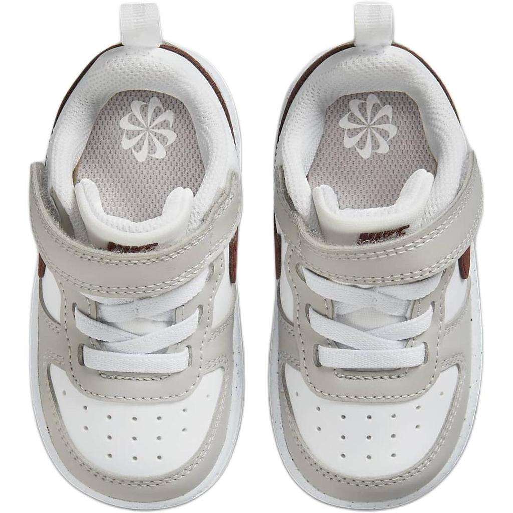 (TD) Nike Court Borough Recraft 'White Light Iron Ore' Baby FZ4521-100