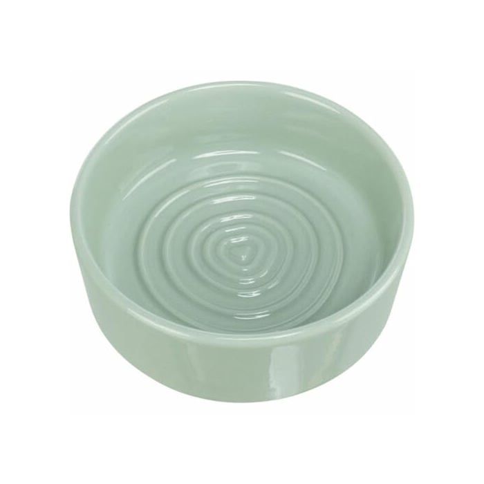 Mangeoire en céramique - TRIXIE - Viviana - 0,3 l - ø 12 cm - Sauge - Antidérapant - Pour chiens et chats