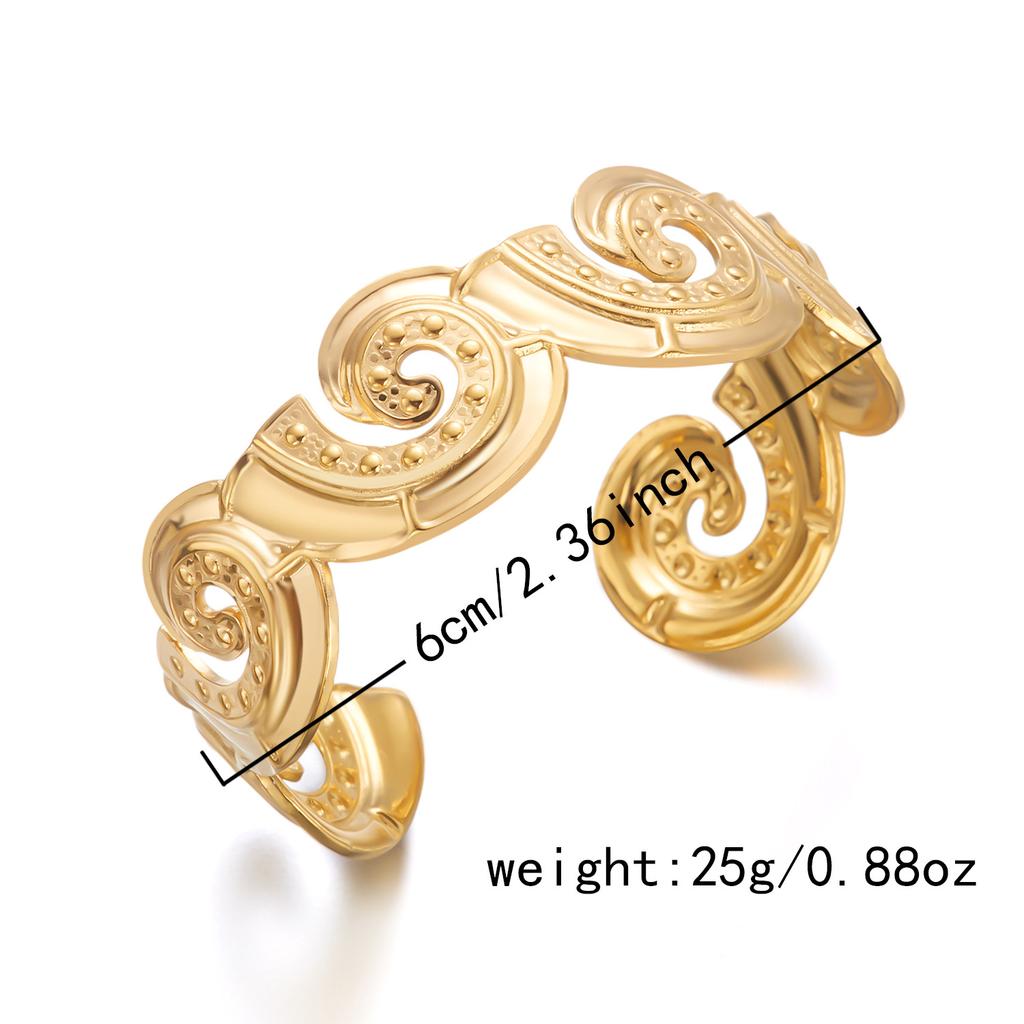 Holiday style starfish conch turtle high color retention opening bracelet, new 18K gold oil pressure stainless steel bracelet