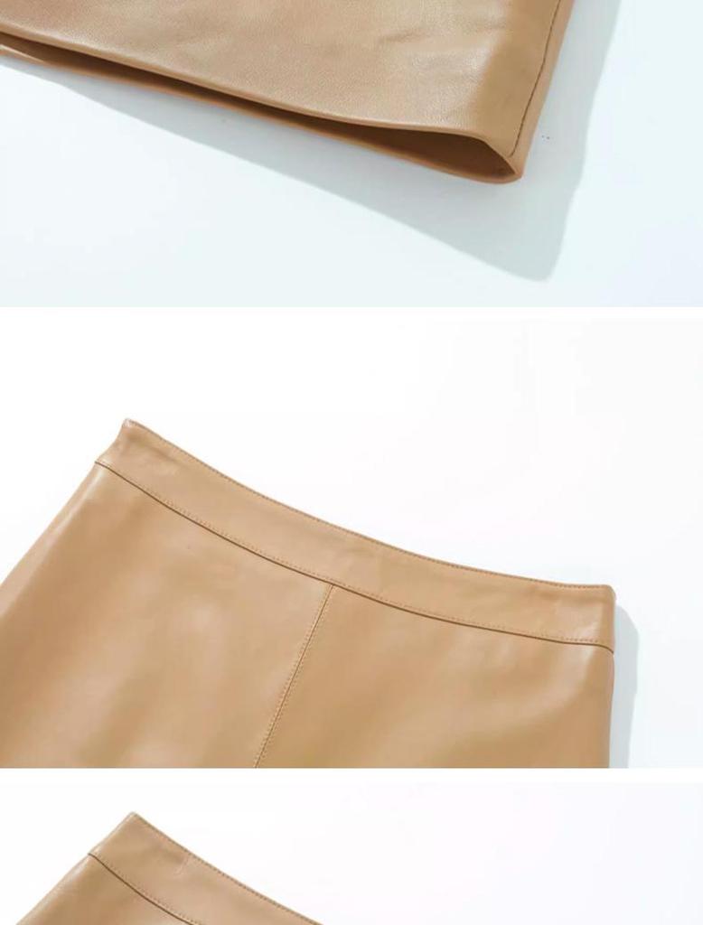 Plus Size High Waist Black Faux Leather A-line Mini Skirt for Women - Hip-Hugging Slim Fit for Spring and Autumn