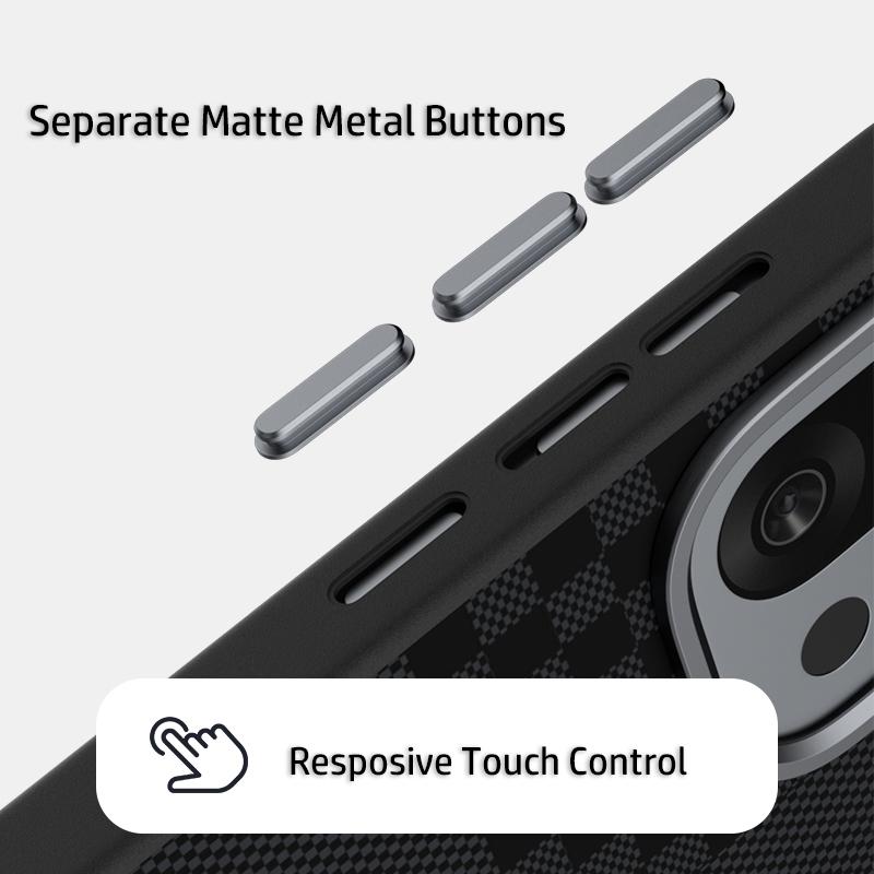 For Oneplus 13S 1+ 13T Case Magsafe Thin Carbon Fibre Style Lens Protection Bumper Leather Matte Grip Sturdy Case Cover Carcasa