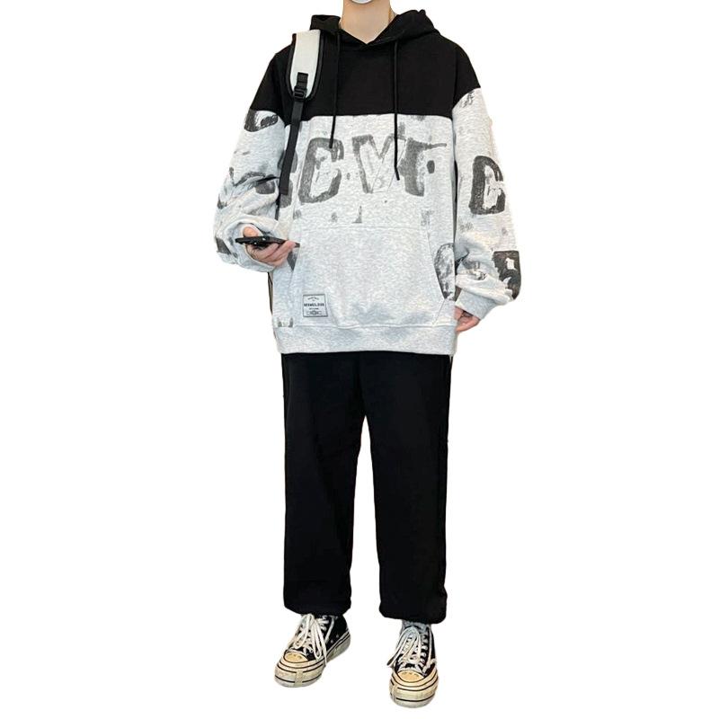 Casual Sports Suit Men In Of 2025 Stylish Versatile Hooded Sweatshirt A Complete Set Clothes