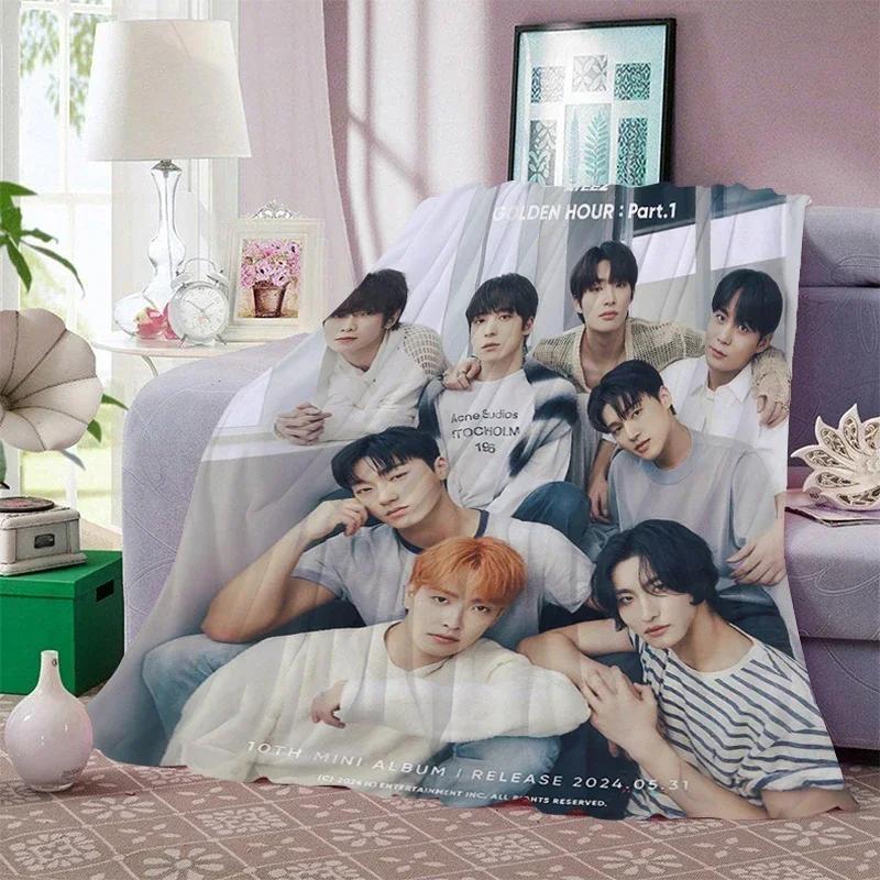 Nap Blanket Sofa Winter A-Ateezs Warm Bed Fleece Camping Custom Decorative Fluffy Soft Blankets King Size Microfiber Bedding