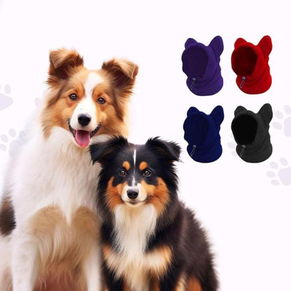 Solid Color Dog Fleece Hats Soft Dog Headgear Pets Supplies Dog Warm Caps Pet Use
