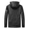 Jaqueta de couro masculina primavera e outono novo estilo coreano moderno jovem fino e bonito casual jaqueta de couro com capuz marca da moda