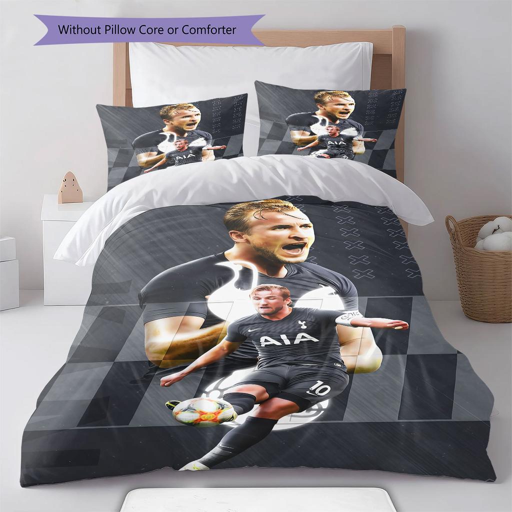 Harry Kane Hero Set Copripiumino Trapuntato Federa Decorazione per la Casa Regalo di Compleanno (1 * copripiumino + 2 * federa, senza nucleo)