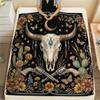 1Pc Bear Eagle Print Flannel Blanket High Quality Warm Comfortable Cover for All Seasons Perfect for Gifts Home Decor