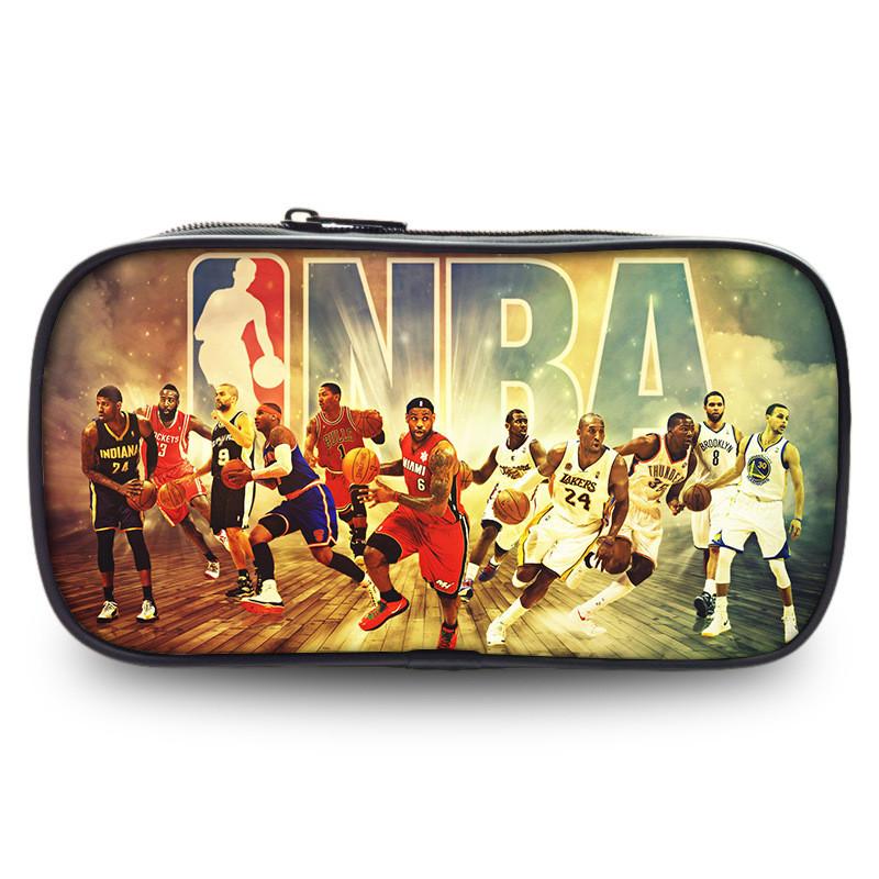 Trousse NBA Allstar Sac de Rangement Grande Capacité en Nylon pour Étudiants et Usage de Bureau