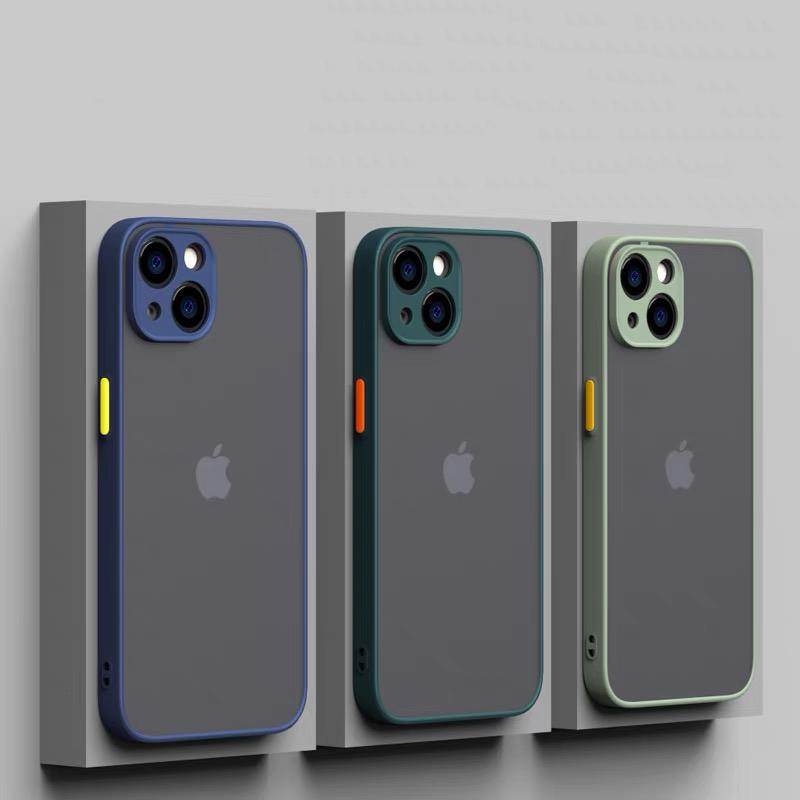 Luxury Matte Shockproof Phone Case For iPhone 11 12 13 14 15 Pro Max Plus Mini XR X XS IPhone 7/8/SE 3/2 (2022/2020 Edition) Full Lens Coverage Cases