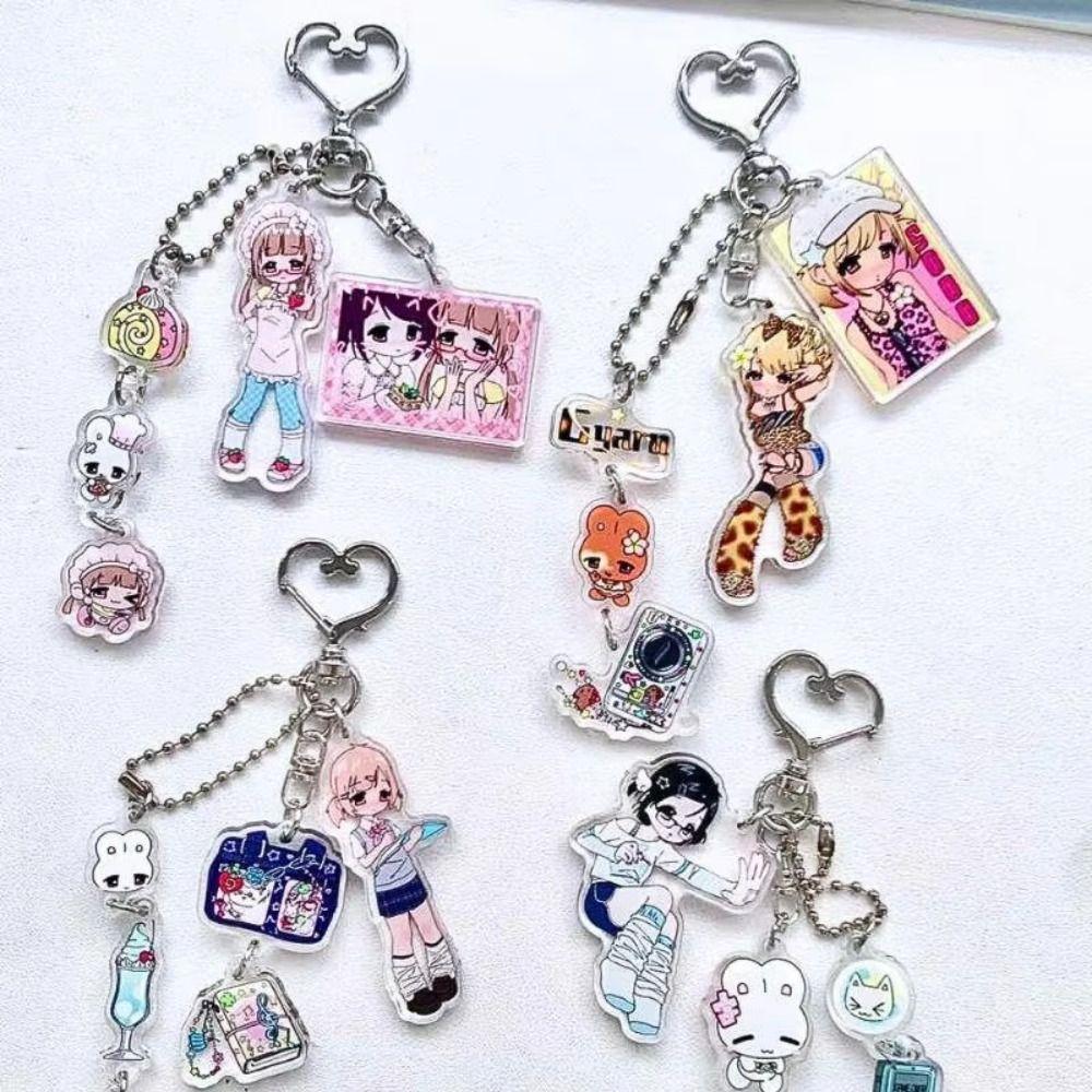 Character Decal Acrylic Phone Charm Cool Cute Phone Lanyard Aesthetic Y2K Key Ring  Girls Women