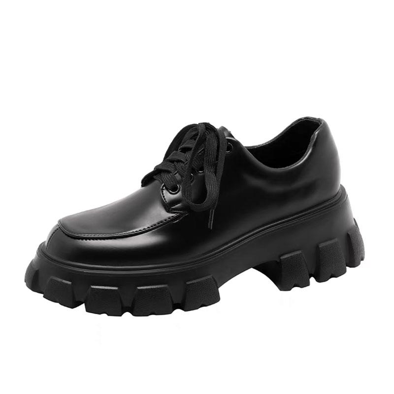 Lace-up Thick-soled Loafers, Spring and Autumn Women's Shoes, Oxford Shoes, Fashion Designer Sports and Casual Shoes