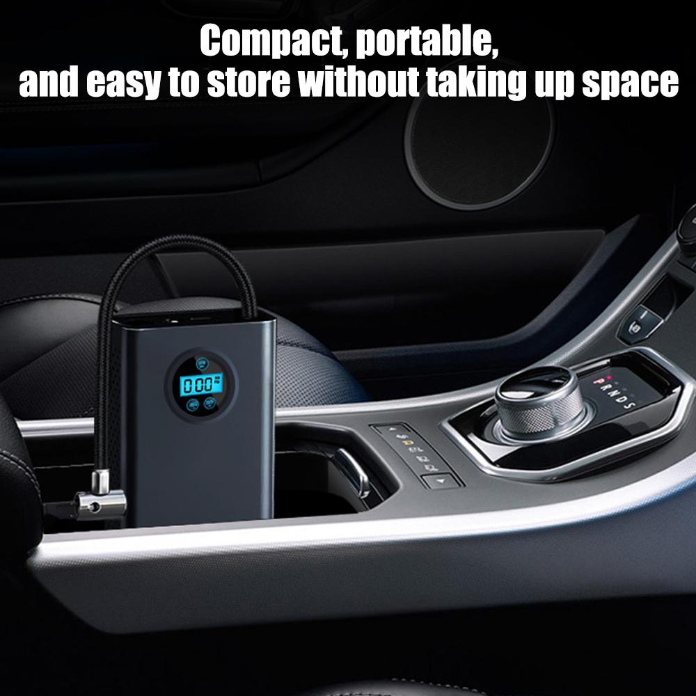 Pompă de umflare a anvelopelor fără fir Pompă de aer electrică pentru mașină pentru motocicletă montată pe mașină, bilă pentru bicicletă, umflator automat, compresor de aer