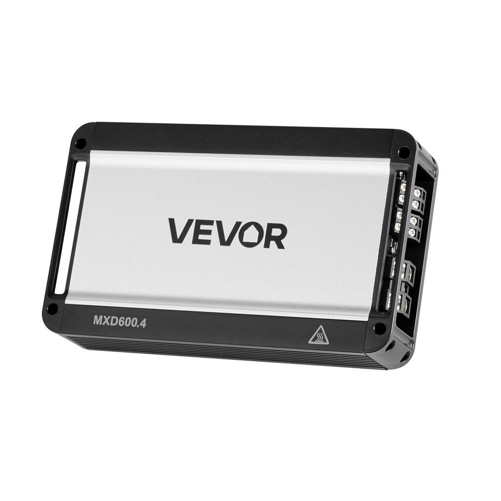 Car Audio Amplifier, 4-Channel Bridgeable Car Amplifier, Multichannel Class D Stereo Amp, Max. 4 x 420W at 4 Ohms / 4 x 600W at 2 Ohms, High Output,