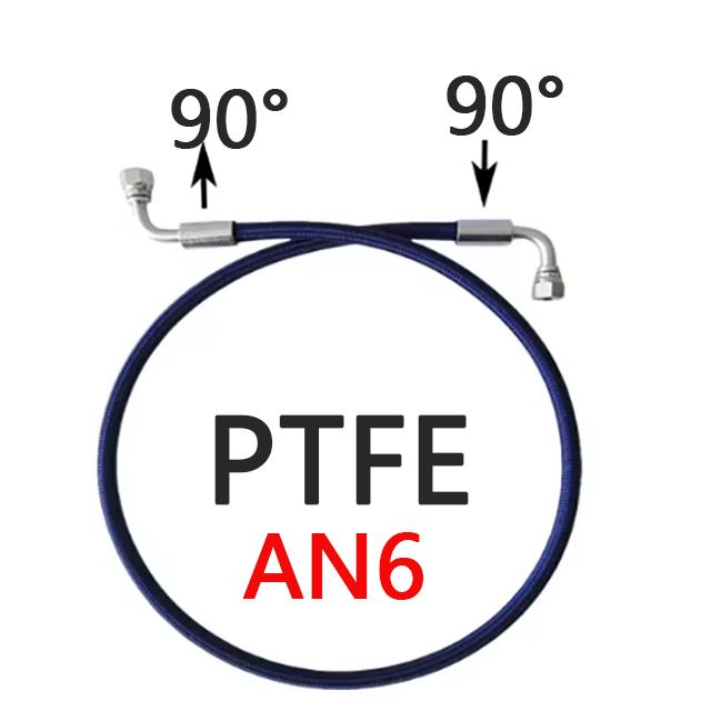 6AN PTFE Nylon Stainless Steel Braided Turbine Oil Feed Pipe Line Pressure Stainless Remote Turbocharger Sensor Teflon Hose