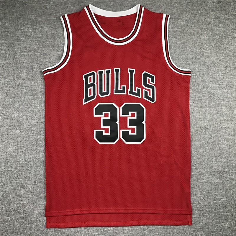 Chicago Bulls 33 Scottie Pippen Retro Basketball Jersey Sleeveless Breathable Loose Fit Men Women Sport Wear