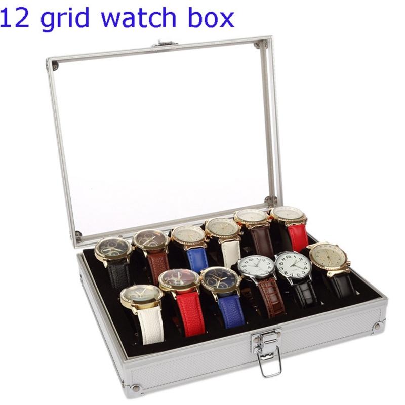 6/12 Slots Watch Box Organizer Watch Display Storage Box Jewelry Watch Box
