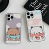 BUBU DUDU Cartoon For IPhone 17 16 15 11 12 13 14 Pro Max Plus Pro Corrugated Translucent Back Phone Cover