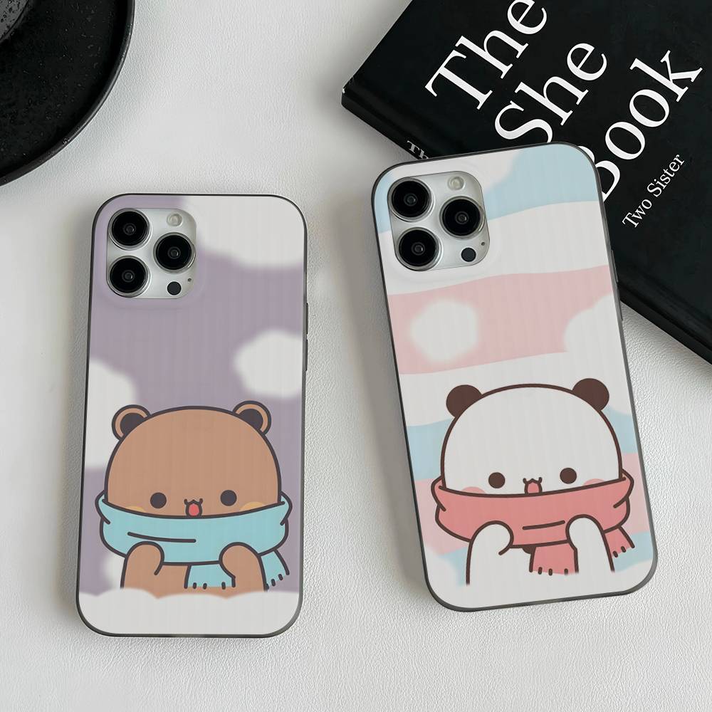 BUBU DUDU Cartoon For IPhone 17 16 15 11 12 13 14 Pro Max Plus Pro Corrugated Translucent Back Phone Cover