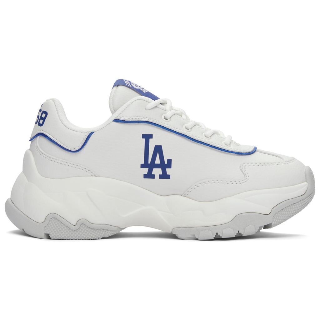 MLB Big Ball Chunky Soft And Comfortable Slip Resistant Abrasion Resistant Low Top Chunky Sneakers Unisex White Blue 3ASHC025N-07NYS