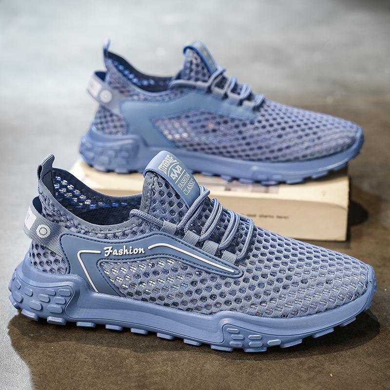 Men's Shoes New Summer Breathable Mesh Sports Leisure Thin Light Soft Sole Work Hard