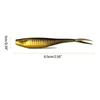 60Pcs Soft Lures Swimbaits Fishing Bass Lures Fork Tail Luya Ribbon Baits Suitable for Trout Salmon Freshwater Saltwater