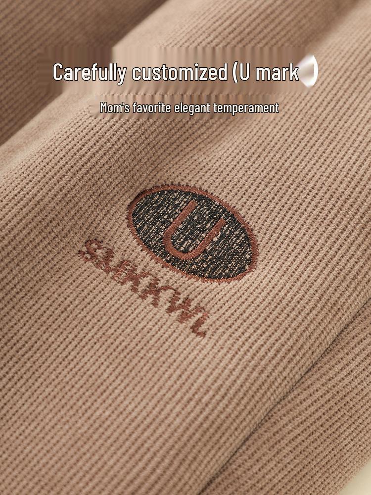 Thick Fleece-Lined Lambswool Pants for Seniors – Warm Cotton, Plus Size, Ideal for Moms and Grandmothers.