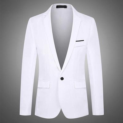 Herren Slim Fit Formaler Business Anzug Jacke