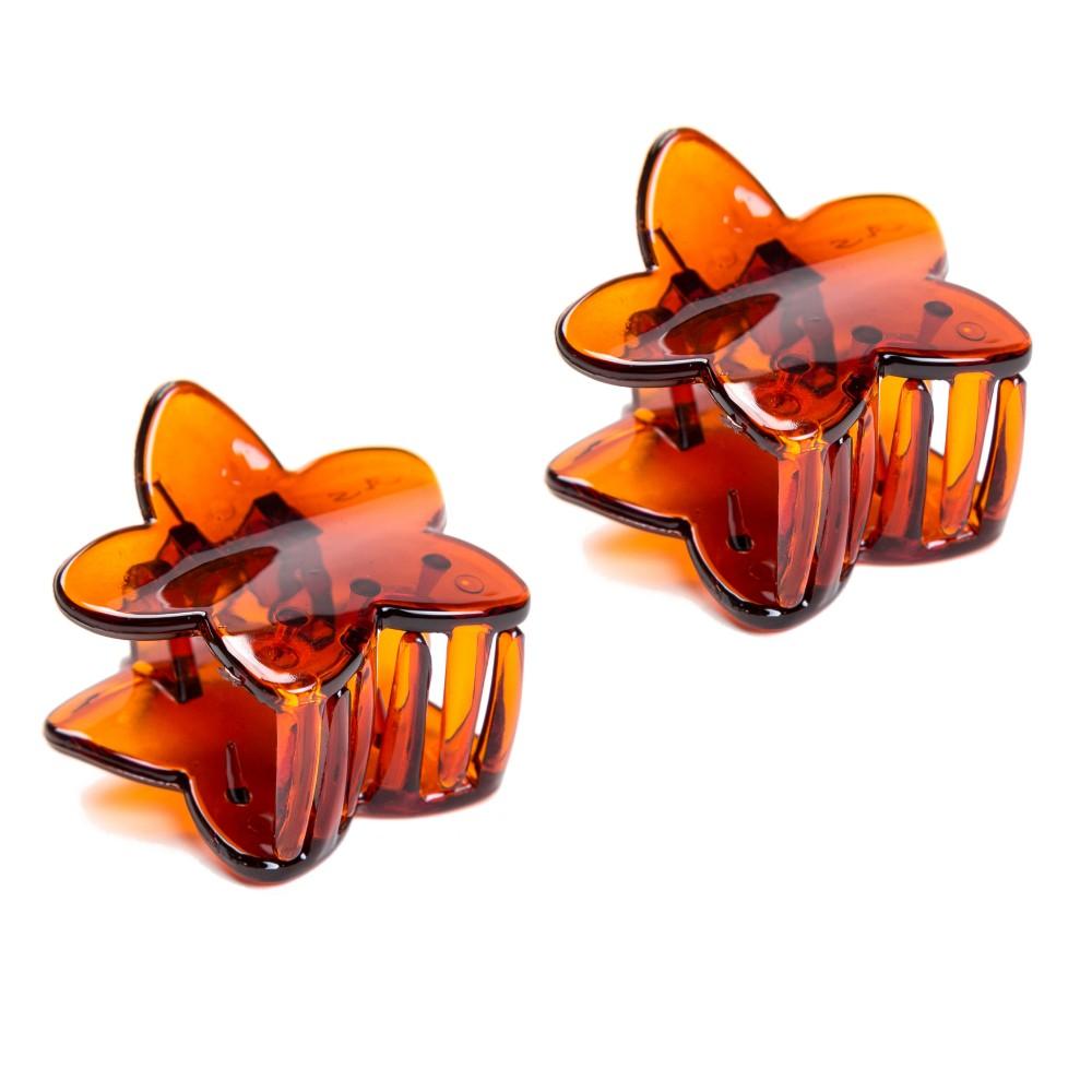 4cm Long 2pcs  Fancyin Colorful Triangle Small Hair Claws Crab Cat Ear Headwear for Women Colorful Hairclip Hair Accessories