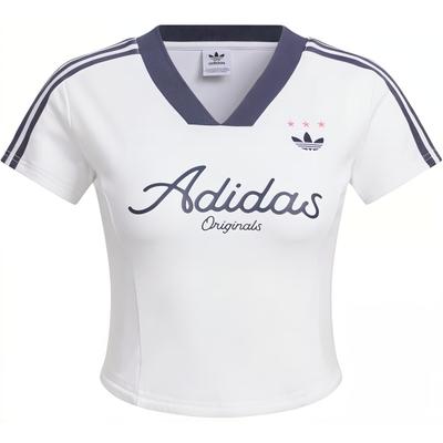 Originals Crop Jersey T-Shirt Color Block Striped Letter Print Sports Short Sleeve T-Shirt Women Tops White JD1130